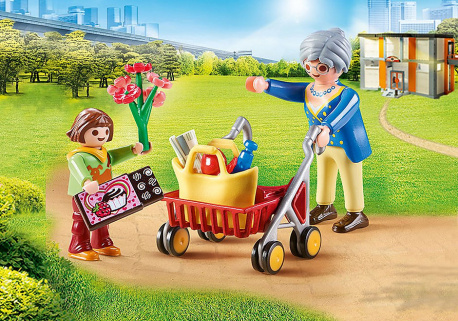 Playmobil ciudad hospital - abuela con