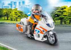 Playmobil rescate moto emergencias con sirena