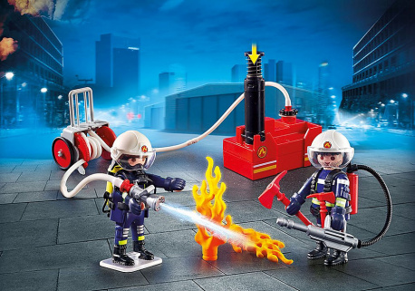 Playmobil ciudad accion - bomberos con