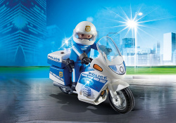 Playmobil policia policia con moto y