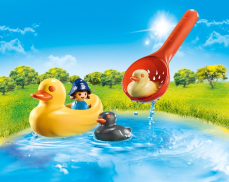 Playmobil aqua 1.2.3 familia patitos