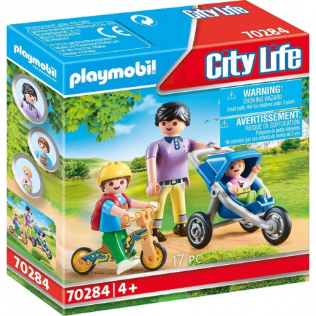 Playmobil ciudad mama con niños