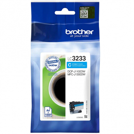 Cartucho tinta brother lc3233c cian 1500