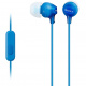 Auriculares sony mdr - ex15apb boton azul microfono