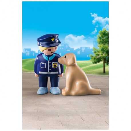 Playmobil 1.2.3 policia con perro