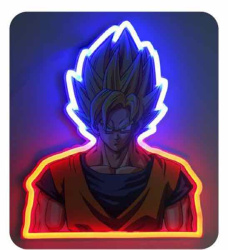 Goku mural neon 30 cm dragon