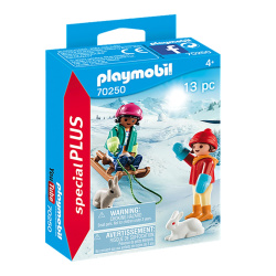 Playmobil niños con trineo