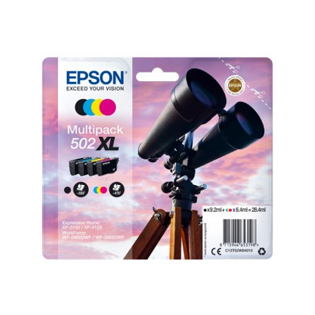 Multipack tinta epson 502xl negro cian