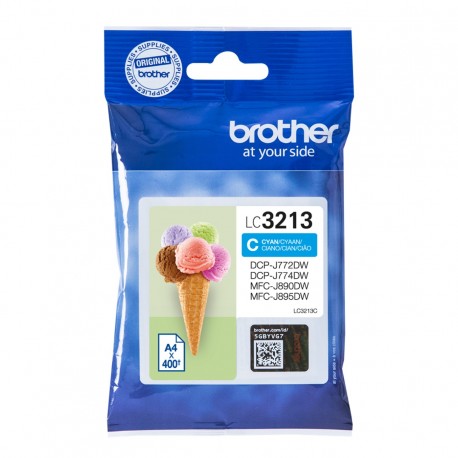 Cartucho tinta brother lc3213c cian 400