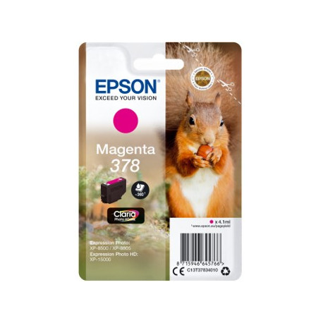 Cartucho tinta epson c13t37834010 singlepack magenta